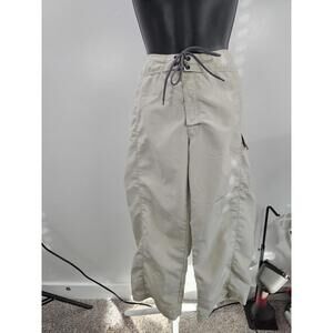 The North Face Beige  Cropped Cargo Pants with Drawstring Waist